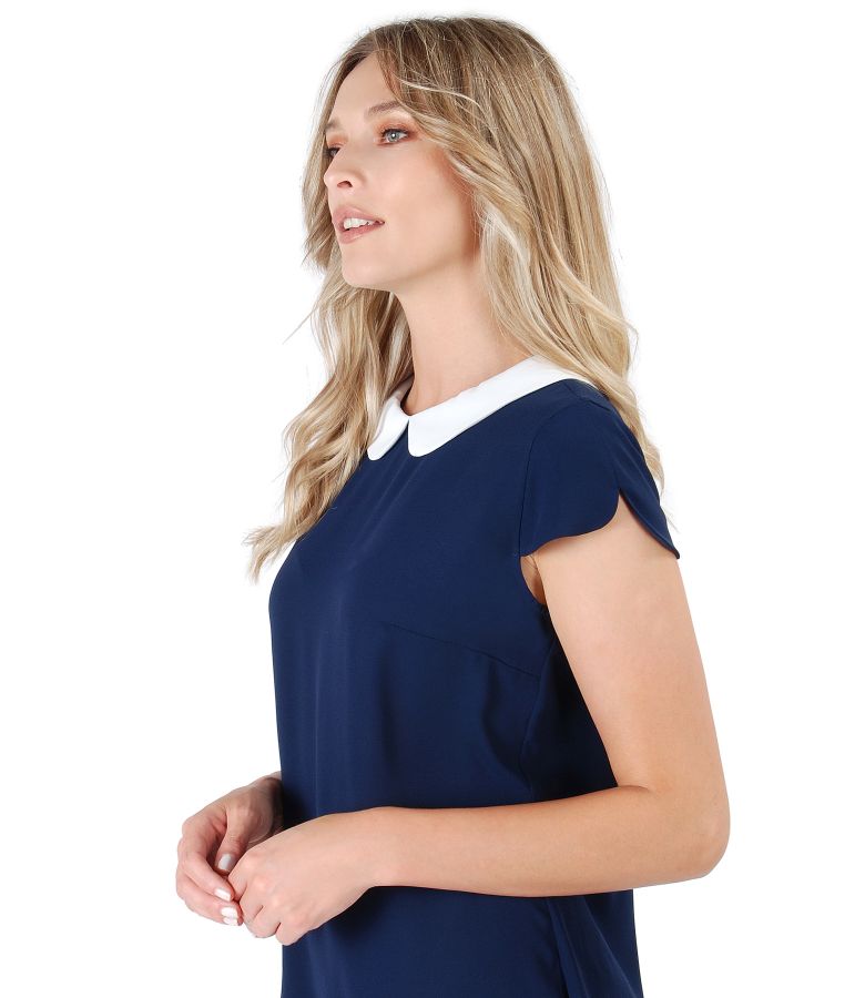 Bluza eleganta cu guler rotund