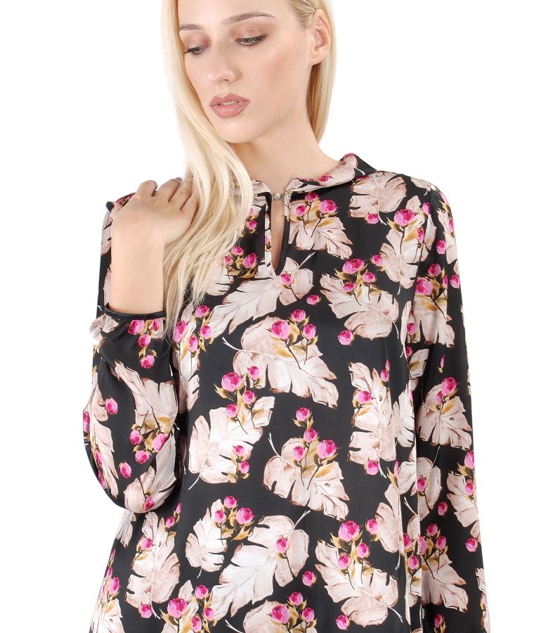 Bluza eleganta imprimata cu motive florale