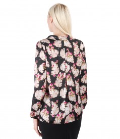 Bluza eleganta imprimata cu motive florale