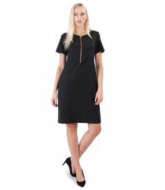 Rochie office din stofa elastica cu fermoar