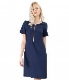 Rochie office din stofa elastica cu fermoar