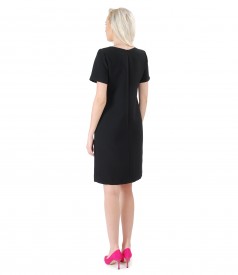 Rochie eleganta din stofa elastica neagra