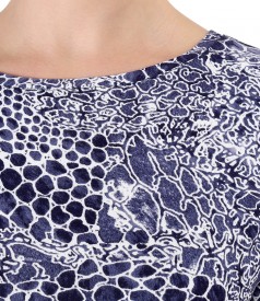 Bluza din jerse elastic cu print leopard 3d