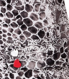 Bluza din jerse elastic cu print leopard 3d