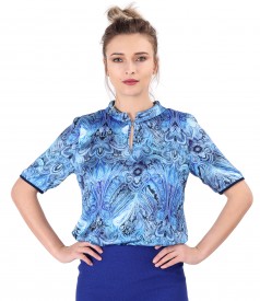 Bluza eleganta imprimata cu motive florale