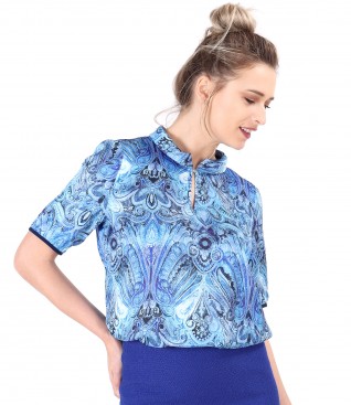 Bluza eleganta imprimata cu motive florale