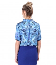 Bluza eleganta imprimata cu motive florale