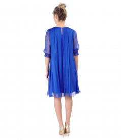 Rochie din voal de matase naturala cu  cristale