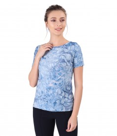 Bluza din jerse cu model tesut in relief