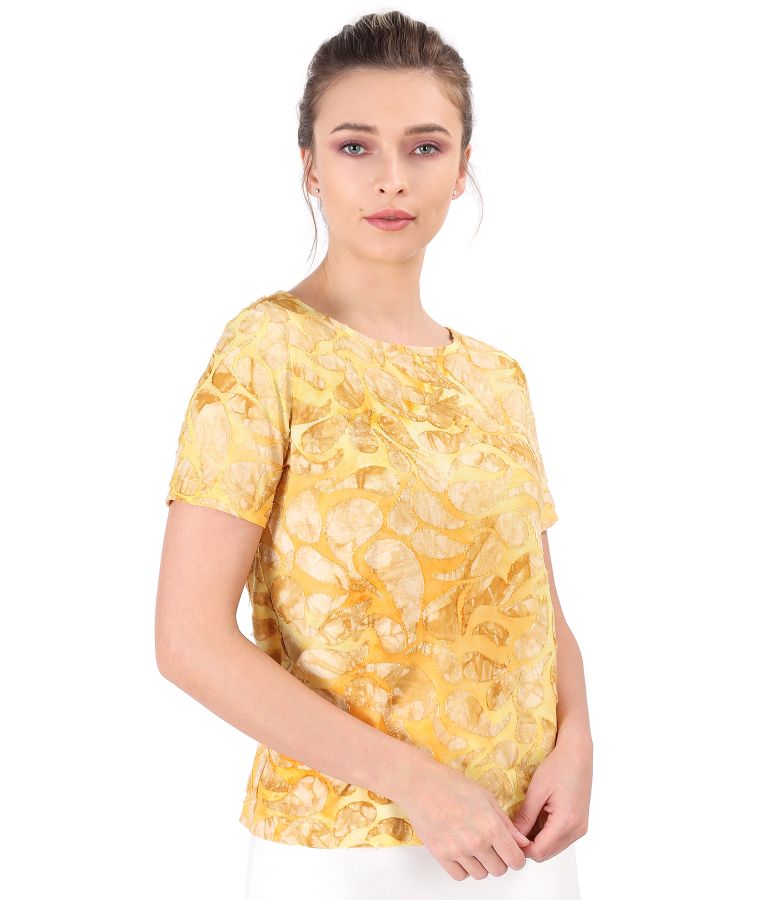 Bluza din jerse cu model tesut in relief