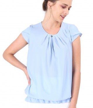 Bluza eleganta cu falduri pe fata