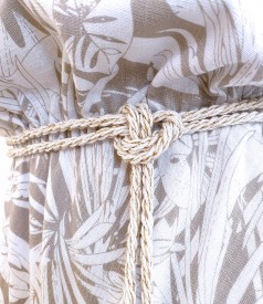 Rochie lejera din viscoza elastica cu cordon din sfoara