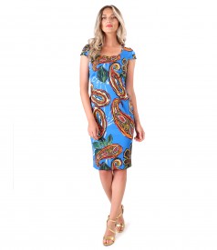 Rochie din bumbac imprimat cu motive florale