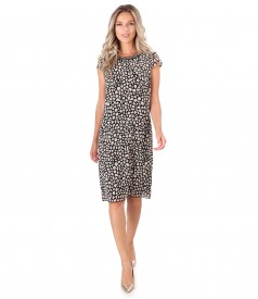 Rochie din voal cu animal print