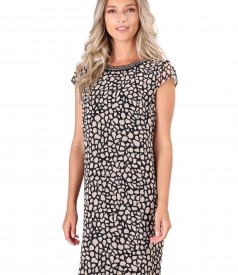 Rochie din voal cu animal print