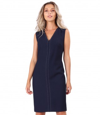 Rochie office cu cusatura in contrast