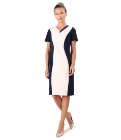 Rochie din stofa elastica in doua culori