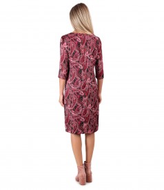 Rochie lejera din saten imprimat cu motive paisley