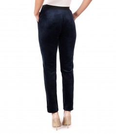 Pantaloni din catifea elastica