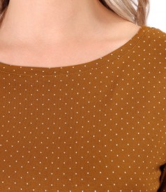 Bluza din jerse elastic imprimat cu picouri