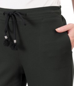 Pantaloni lejeri din jerse elastic flausat