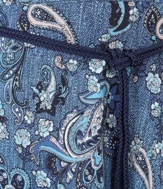 Rochie eleganta din viscoza imprimata cu motive paisley