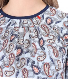 Bluza lejera din viscoza imprimata paisley