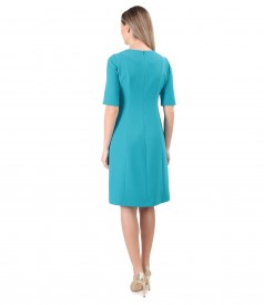 Rochie office evazata cu cusatura decorativa