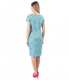 Rochie din bumbac elastic cu buzunare laterale