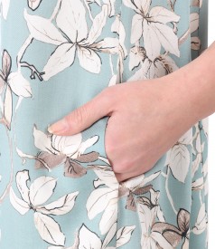 Rochie lejera din tencel imprimat cu motive florale