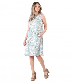 Rochie lejera din tencel imprimat cu motive florale