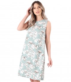 Rochie lejera din tencel imprimat cu motive florale