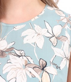 Rochie lejera din tencel imprimat cu motive florale