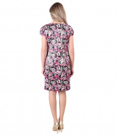 Rochie eleganta cu bumbac imprimat cu motive florale