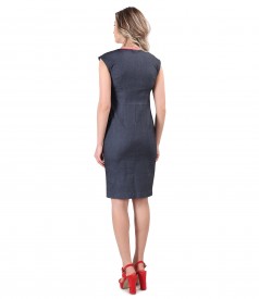 Rochie office din denim elastic