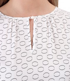 Bluza din viscoza imprimata cu cercuri