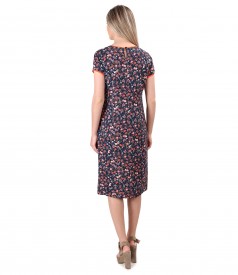 Rochie din viscoza imprimata cu motive florale