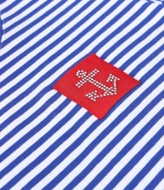 Rochie lunga din jerse elastic cu dungi