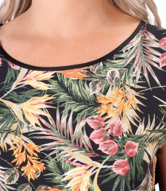 Bluza cu fata imprimata cu motive florale