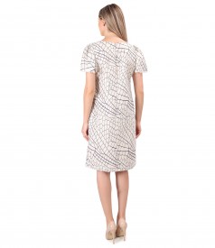 Rochie eleganta cu perle la maneci