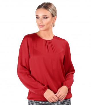 Bluza eleganta din saten de viscoza