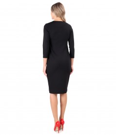 Rochie office midi din jerse elastic gros