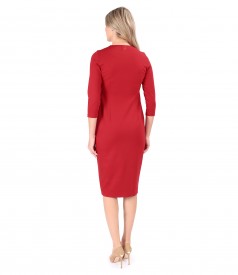 Rochie office midi din jerse elastic gros