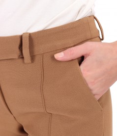 Pantaloni pana din stofa elastica