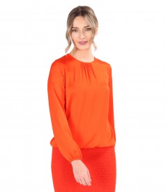 Bluza eleganta din saten de viscoza