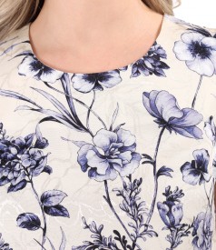 Rochie eleganta din viscoza imprimata cu motive florale