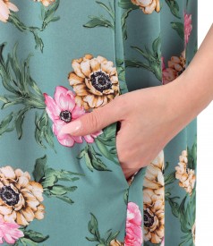 Rochie midi imprimata cu motive florale