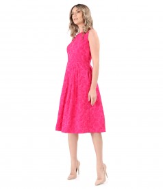 Rochie eleganta din brocard cu motive florale