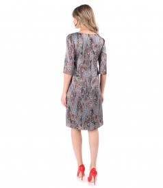 Rochie lejera din matase naturala imprimata cu motive paisley