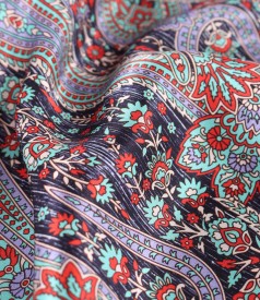 Rochie lejera din matase naturala imprimata cu motive paisley